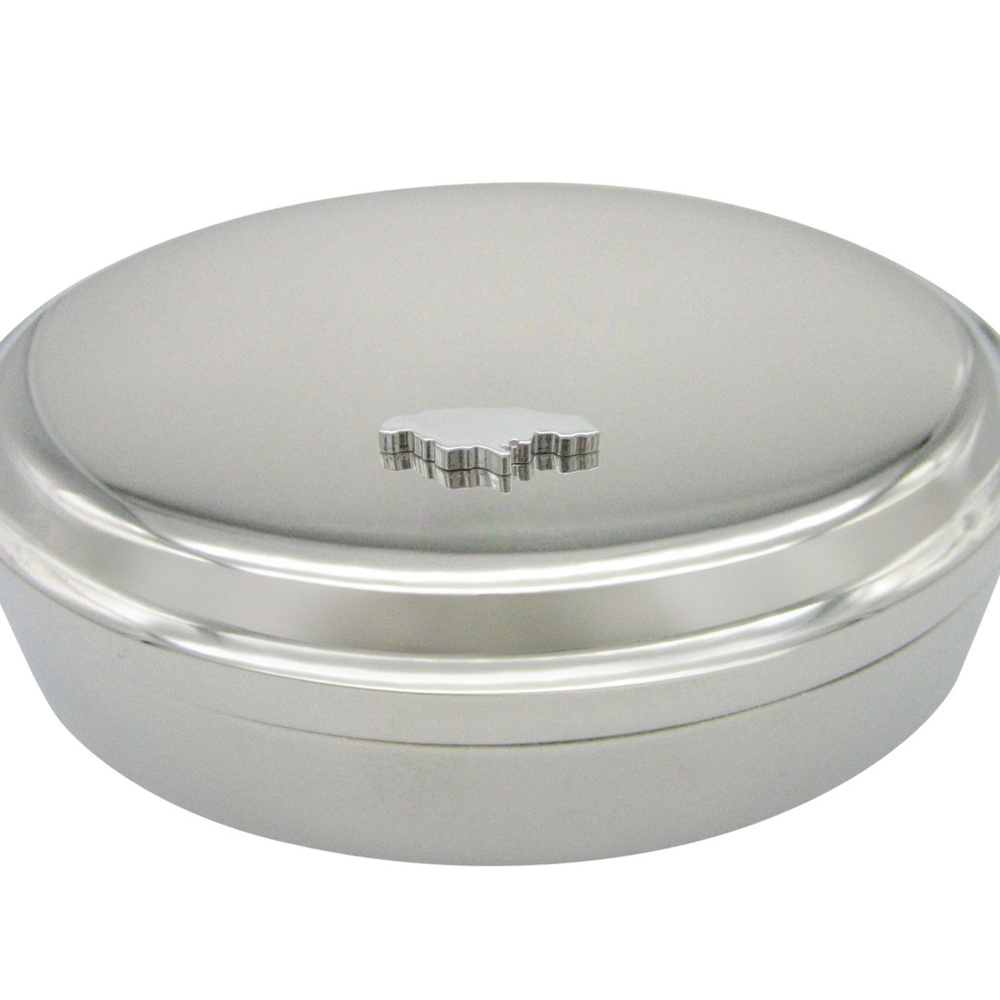 Jamaica Map Shape Pendant Oval Trinket Jewelry Box Gem